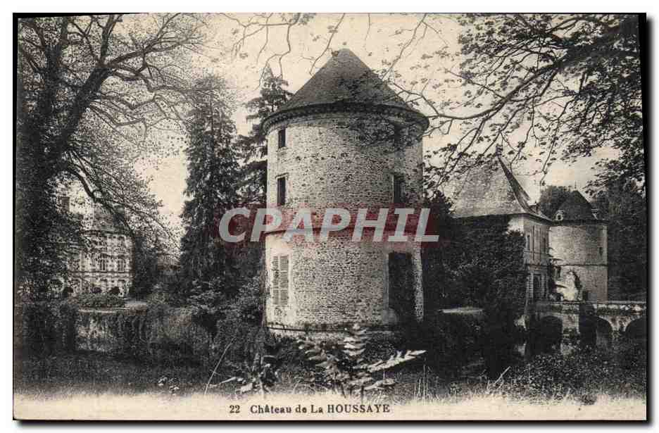 Château de La Houssaye — vue du château avec tour ronde — éditeur anonyme, n° 22