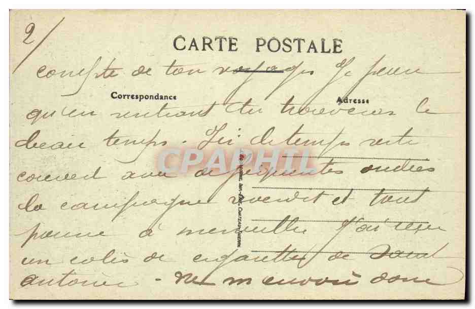 CPA Chateau de la Houssaye — Verso