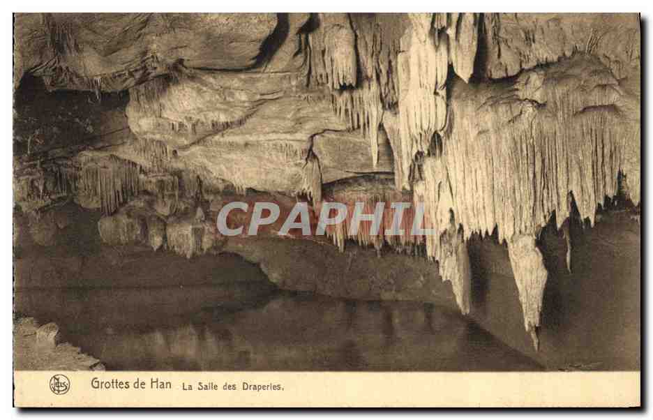 CPA Grotte Grottes de Han La salle des draperies