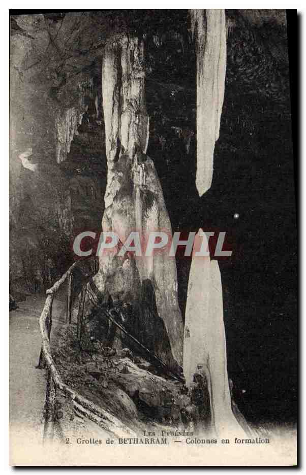 CPA Grotte Grottes de Betharram Colonnes en formation