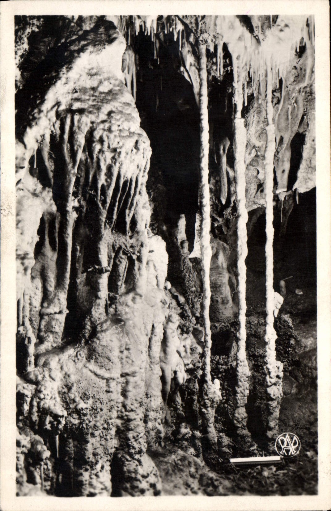 CPA Grotte Grottes Aven d'Orgnac La barriere de colonettes Salle Glory