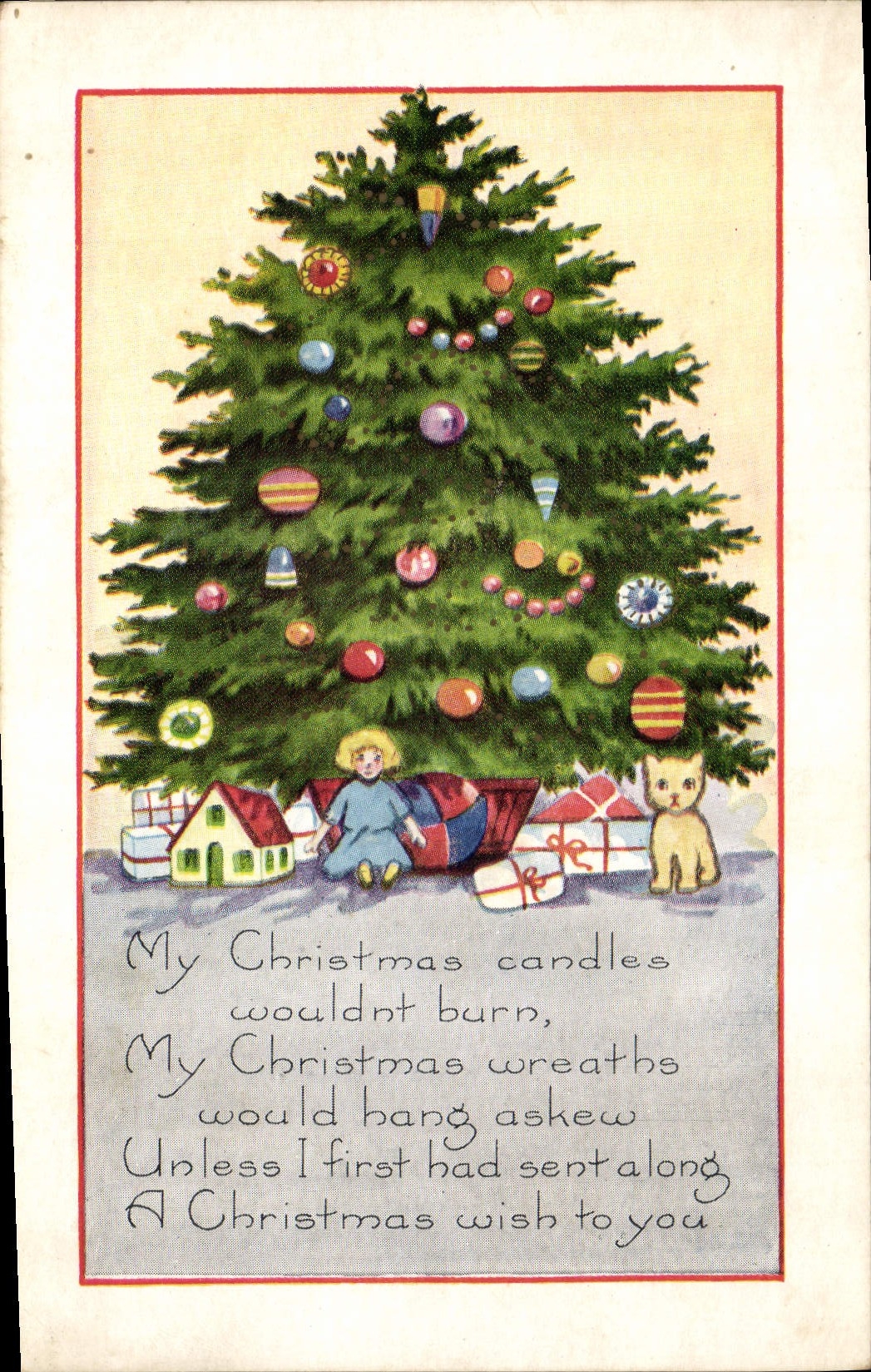 CPA Fantaisie Sapin  Poupee 