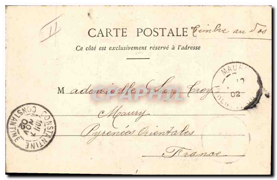CPA Fantaisie Femme pierrot pere de famille Poupee  — Verso