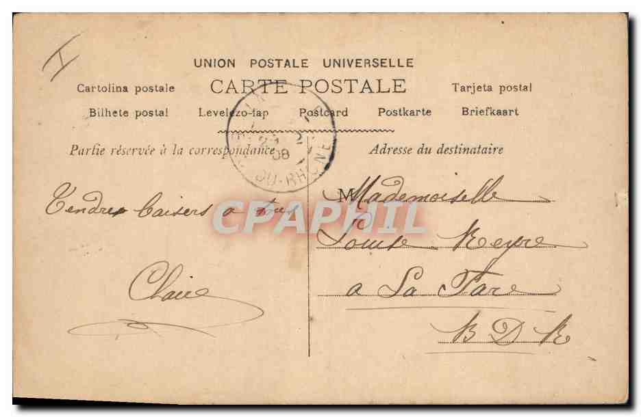 CPA Fantaisie Enfant Poupee Femme — Rückseite