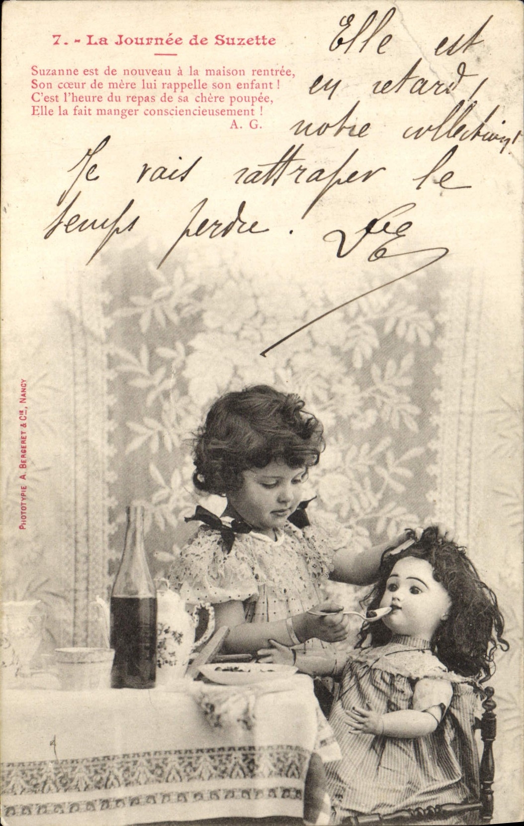 CPA Fantaisie Enfant Poupee La journee de Suzette