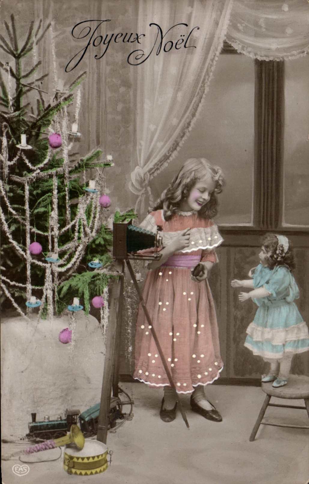 CPA Fantaisie Enfant Poupee Noel Photographie