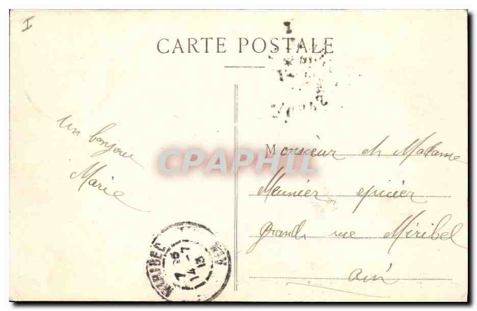 CPA Chambery La place du Palais de Justice Monument de Favre — Verso
