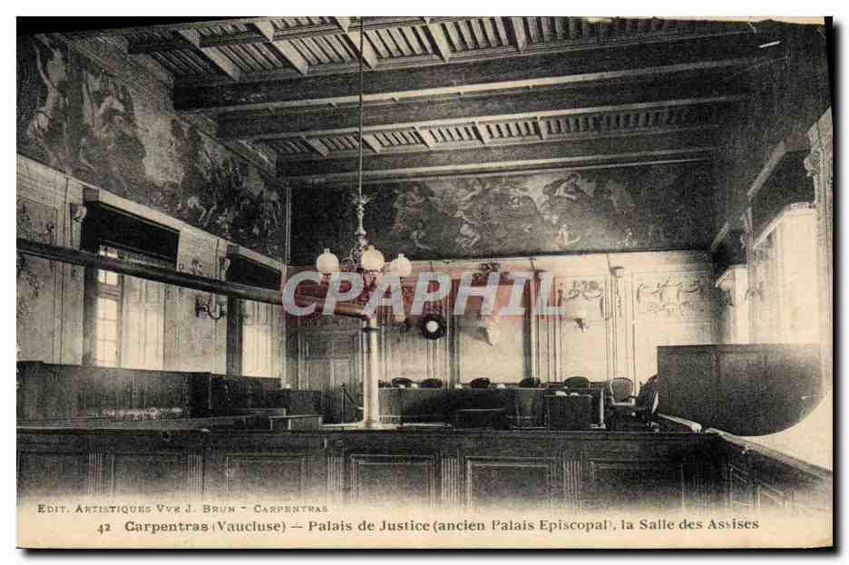 CPA Palais de Justice Ancien Palais Episcopal La Salle des Assises Carpentras