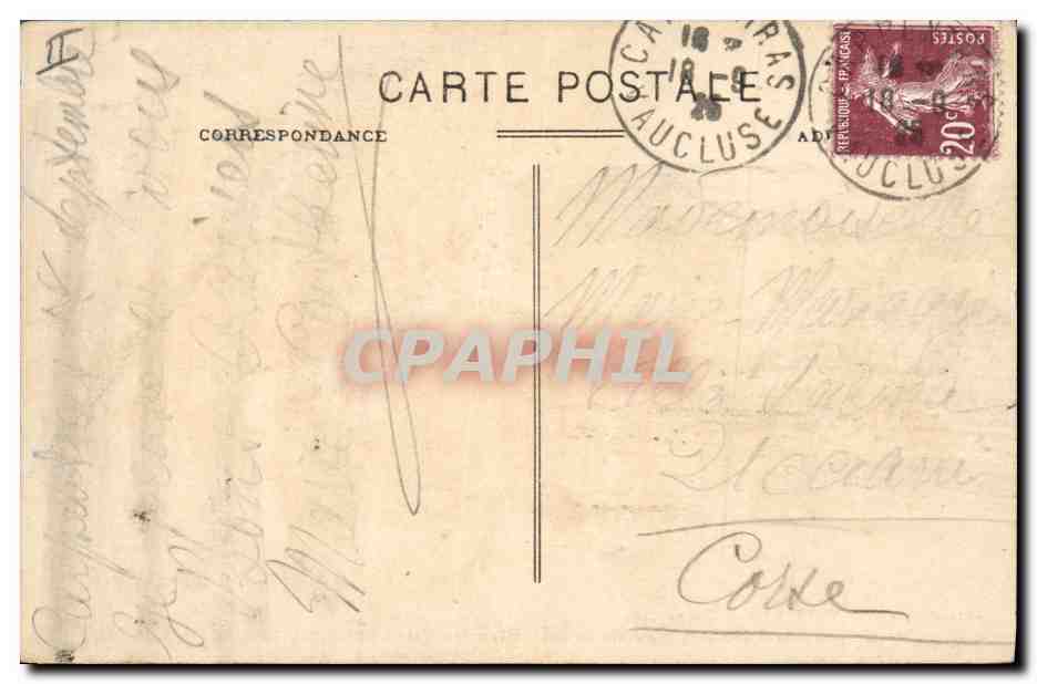 CPA Palais de Justice Ancien Palais Episcopal La Salle des Assises Carpentras — Verso