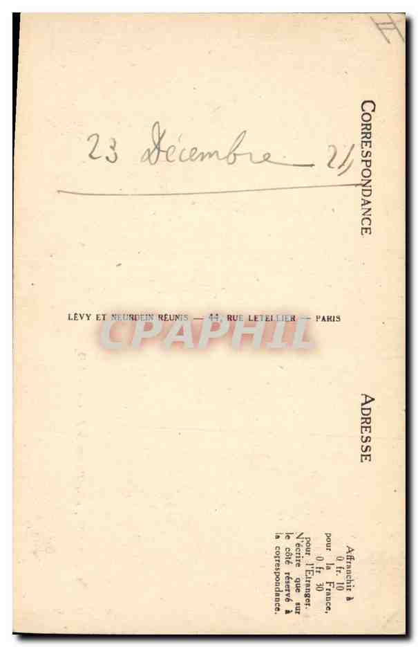 CPA Palais de Justice Caen Tramway — Verso