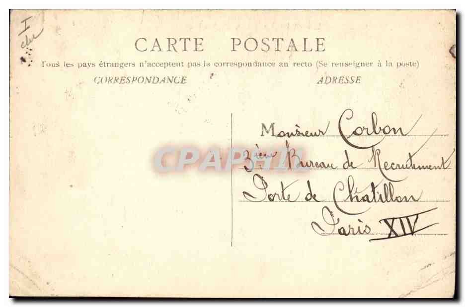CPA Palais de Justice Chalon sur Saone — Verso