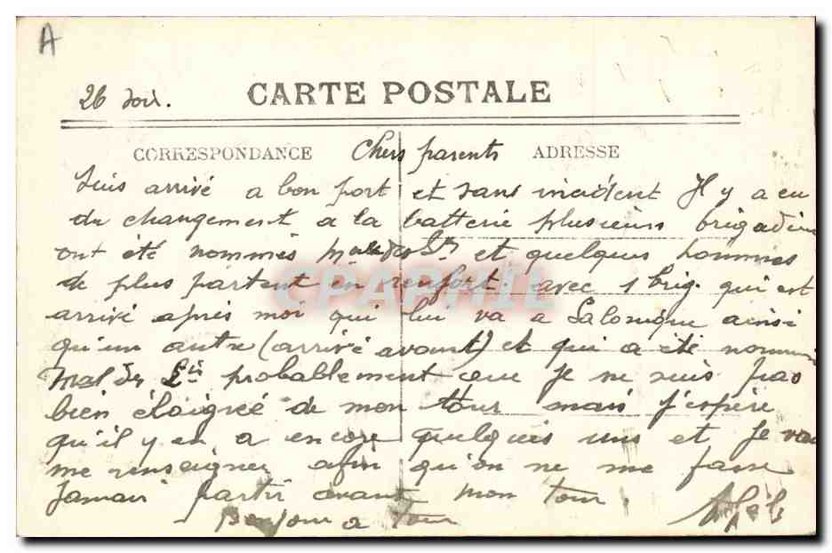 CPA Palais de Justice Castres — Verso