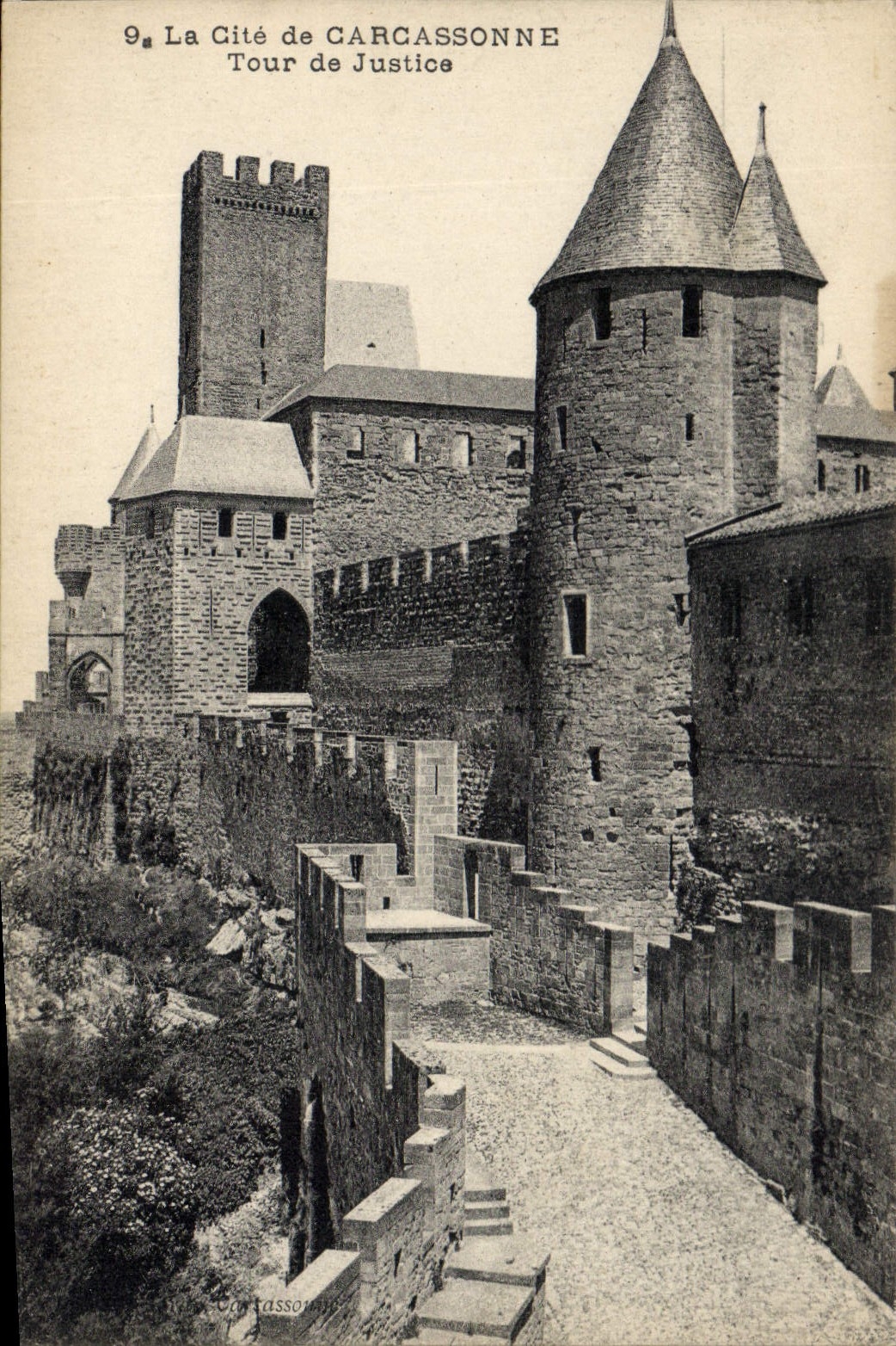 CPA Palais de Justice Cite de Carcassonne Tour de justice