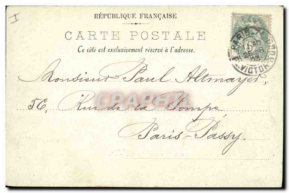 CPA Palais de Justice et la place Saint Sauveur Caen — Verso