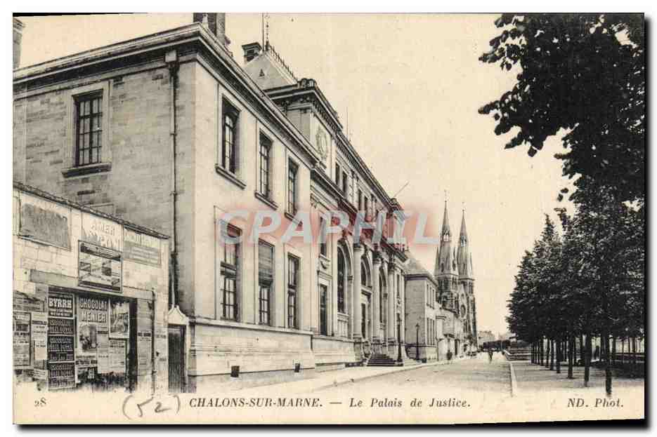 CPA Palais de Justice Chalons sur Marne
