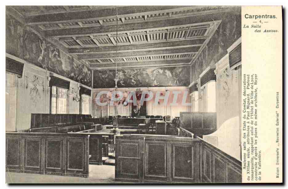 CPA Palais de Justice Carpentras La salle des Assises
