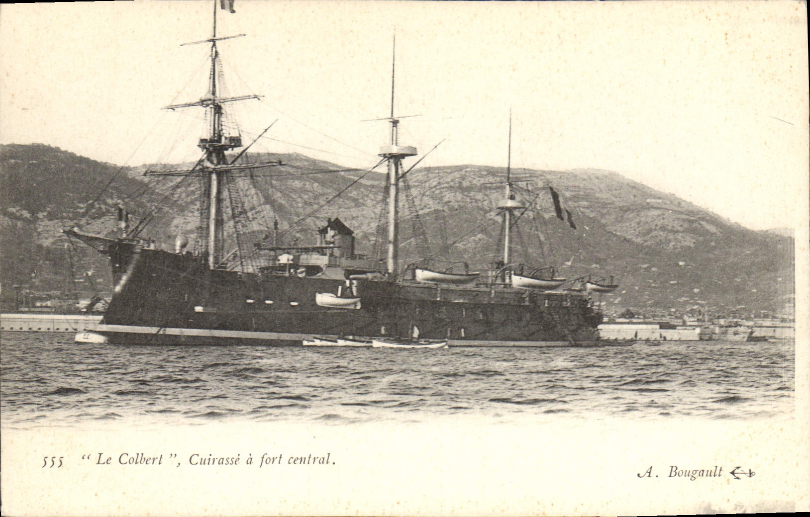 CPA Bateau de Guerre Le Colbert Cuirasse a fort central