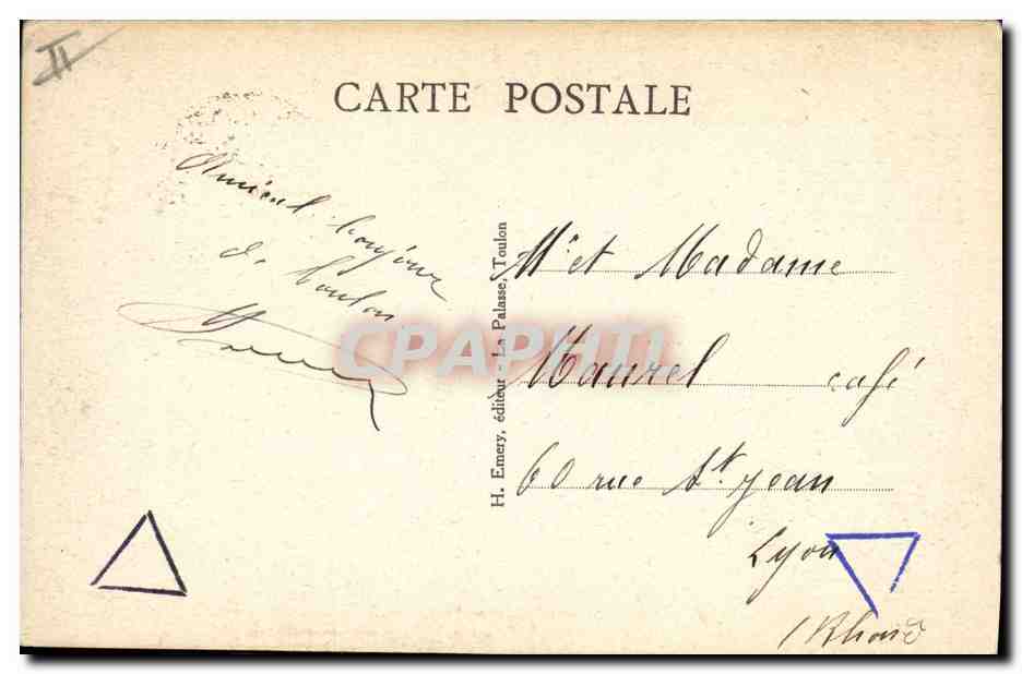 CPA Bateau de Guerre Condorcet Cuirasse — Verso