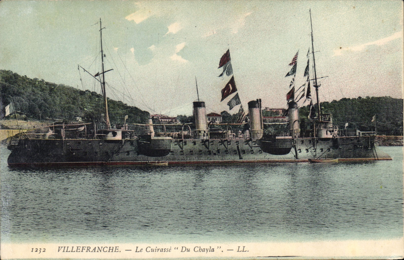 CPA Bateau de Guerre Villefranche Le cuirasse Du Chayla