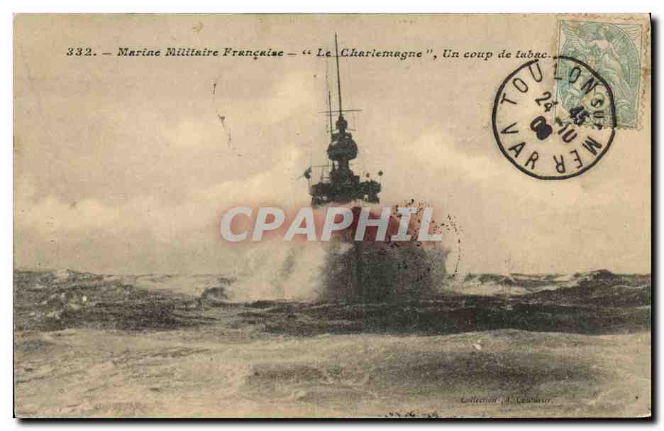 Le Charlemagne — Marine Militaire Française — Un coup de tabac — n°332