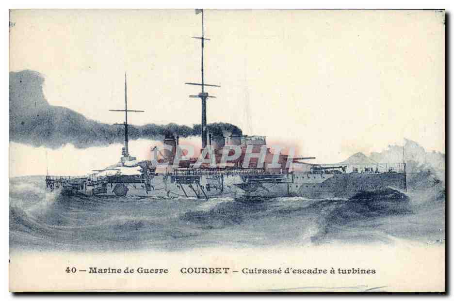 Cuirassé d'escadre à turbines — Courbet — Marine de Guerre — n°40