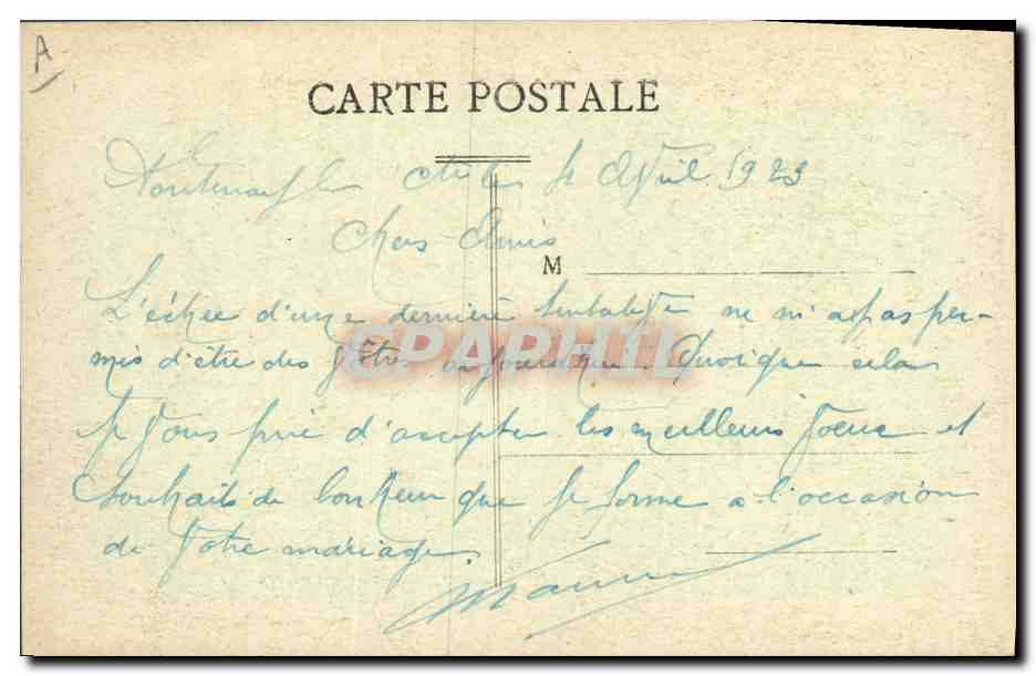 Fontenay-le-Comte (Vendée) — La Sous-Préfecture — Lib. Jehly-Poupin, Mortagne — Verso