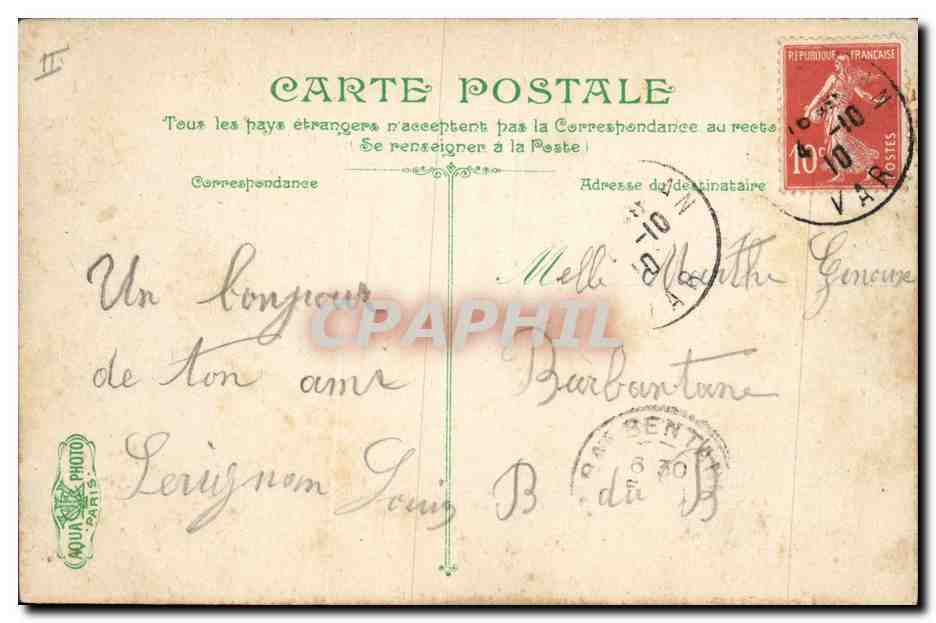 CPA Prefecture Draguignan — Verso