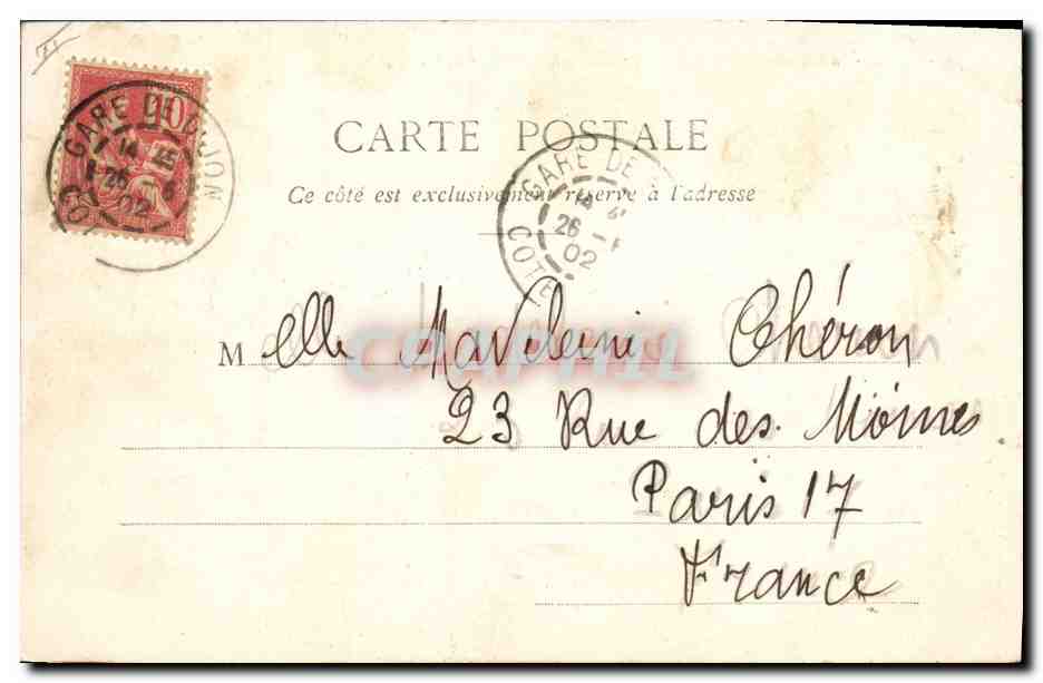 CPA Prefecture Dijon Ancien Hotel Bouhier de Lantenay — Verso