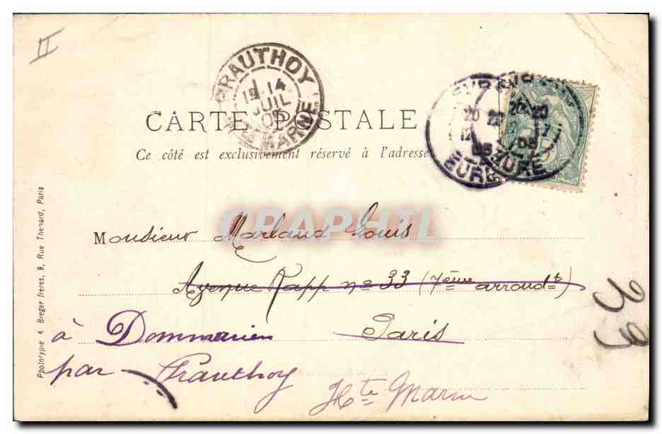 CPA Prefecture Evreux — Verso