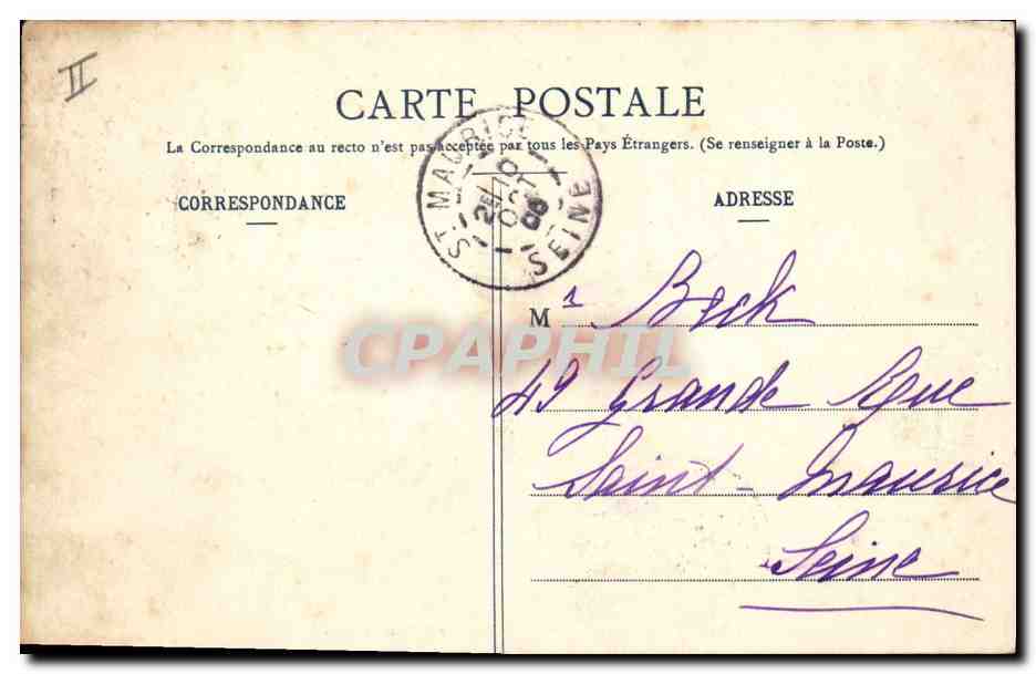 CPA Prefecture Dijon Ancien Hotel Bouhier de Lantenay — Verso