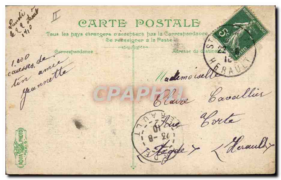 CPA Prefecture Draguignan  — Verso