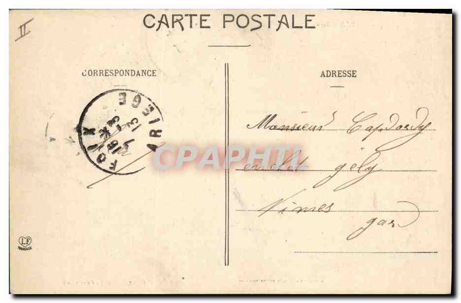 CPA Prefecture Foix  — Verso