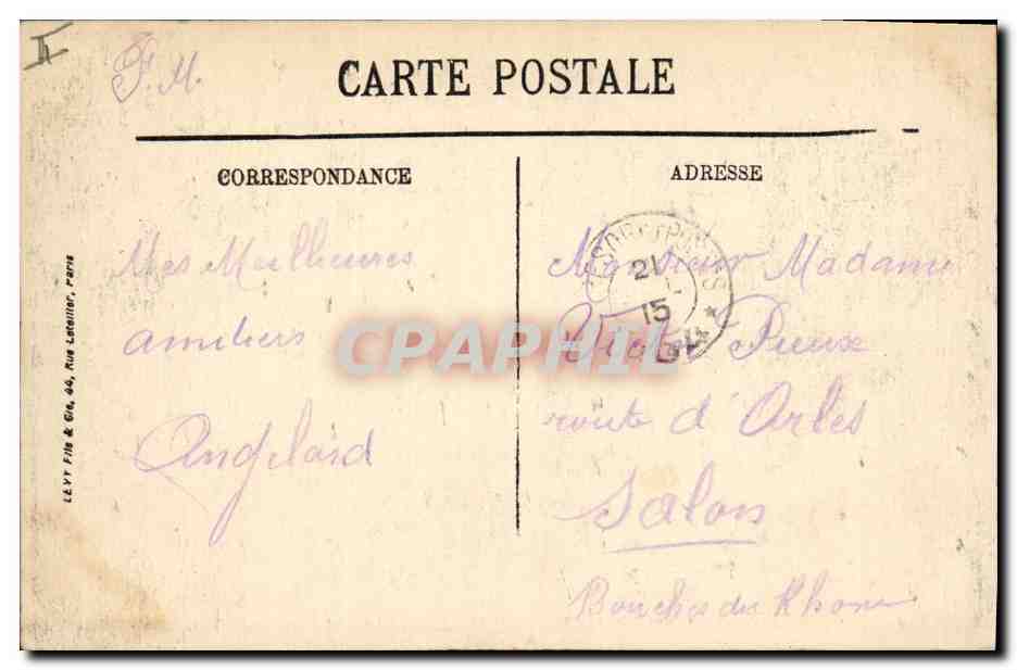 CPA Dunkerque La Sous Prefecture et les bains Dunkerquois — Verso