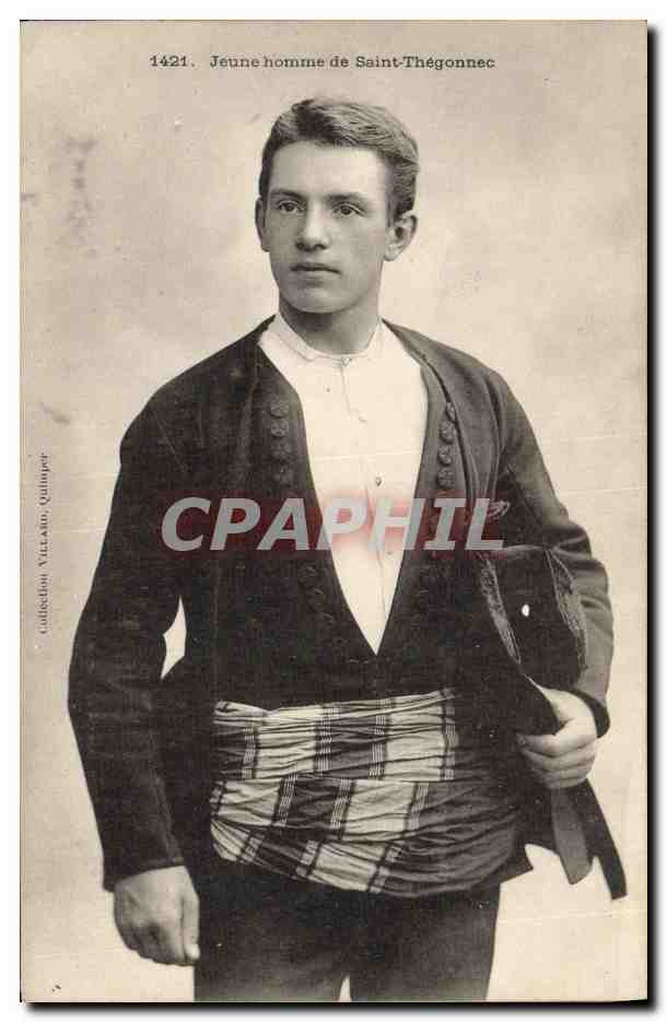 CPA Folklore Jeune homme de Saint Thegonnec