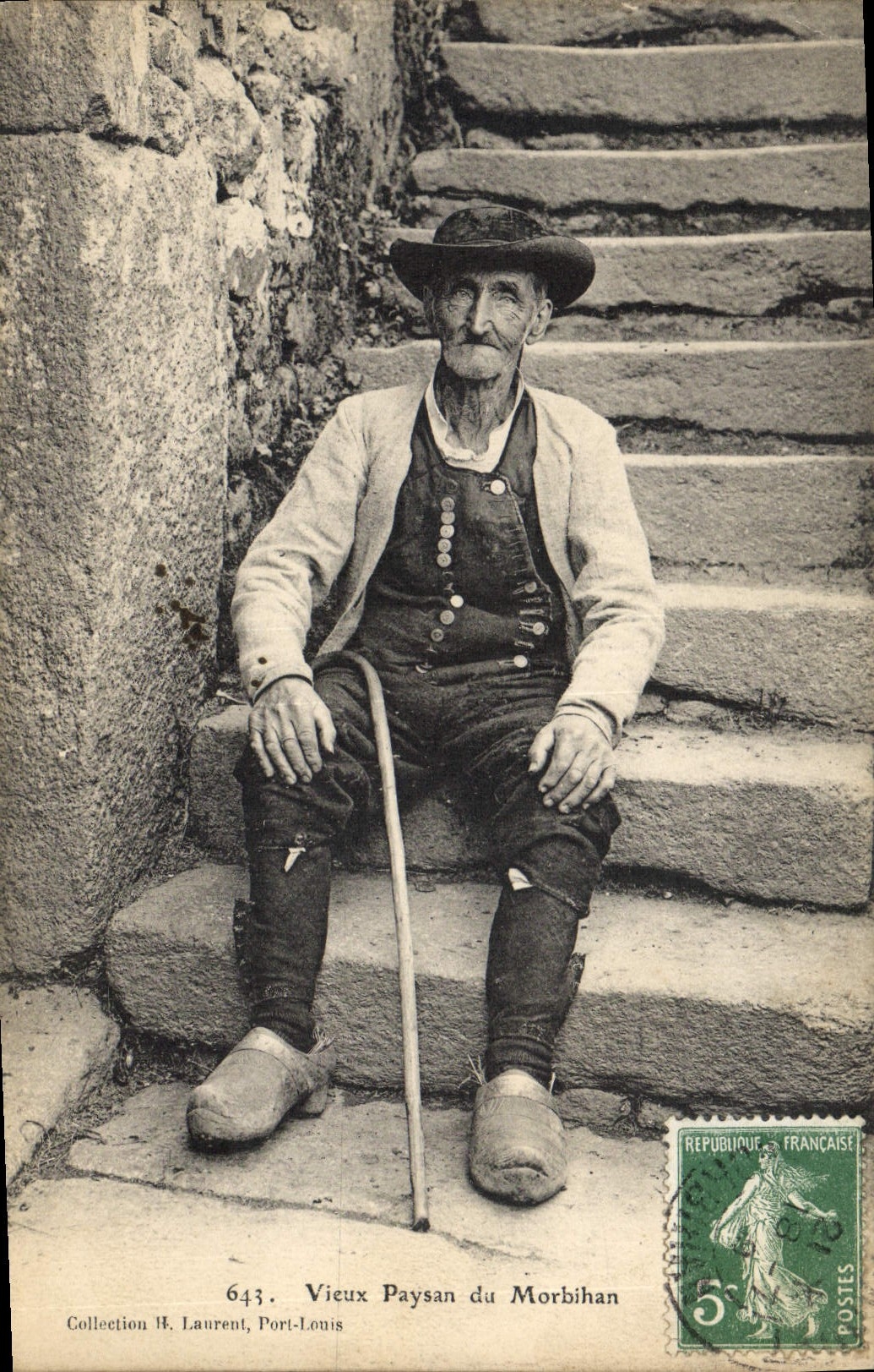 CPA Folklore Vieux paysan du Morbihan