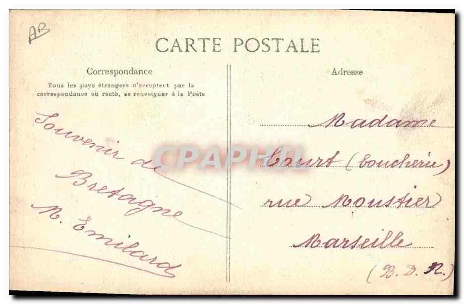 CPA Folklore Vieux paysan du Morbihan — Verso