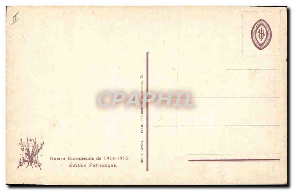 CPA Militaria Weisser L'espion — Rückseite