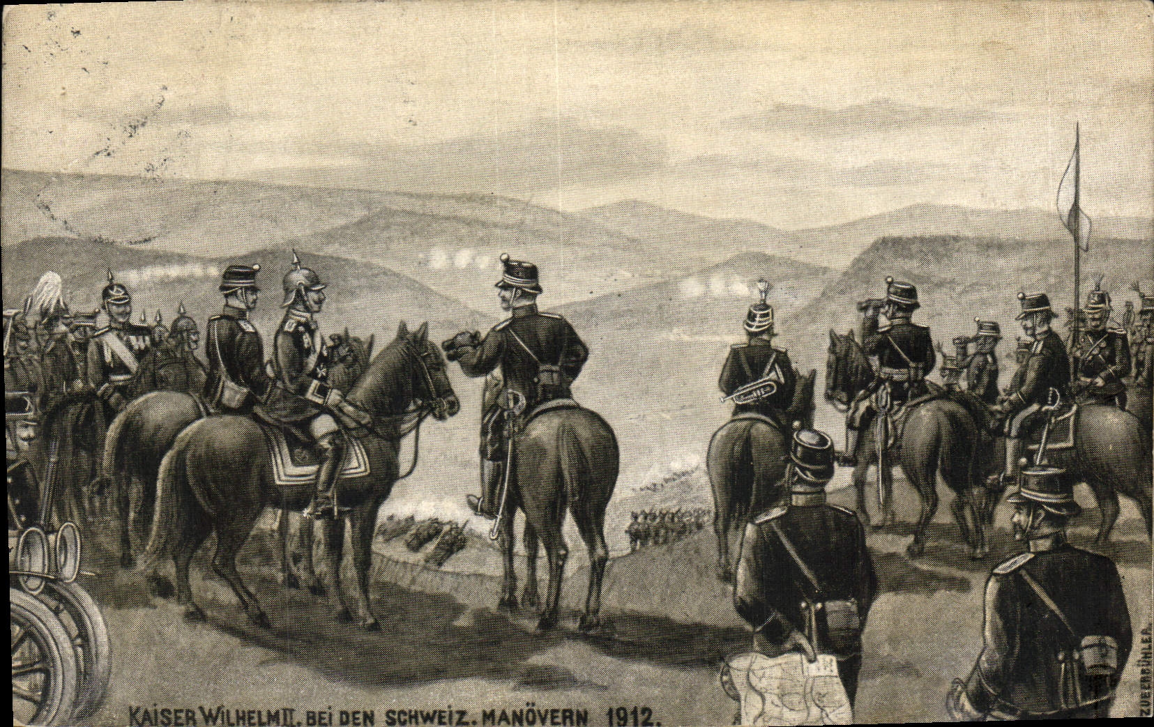 Kaiser Wilhelm II aux manœuvres suisses — Zuerbrinle, n° 1912