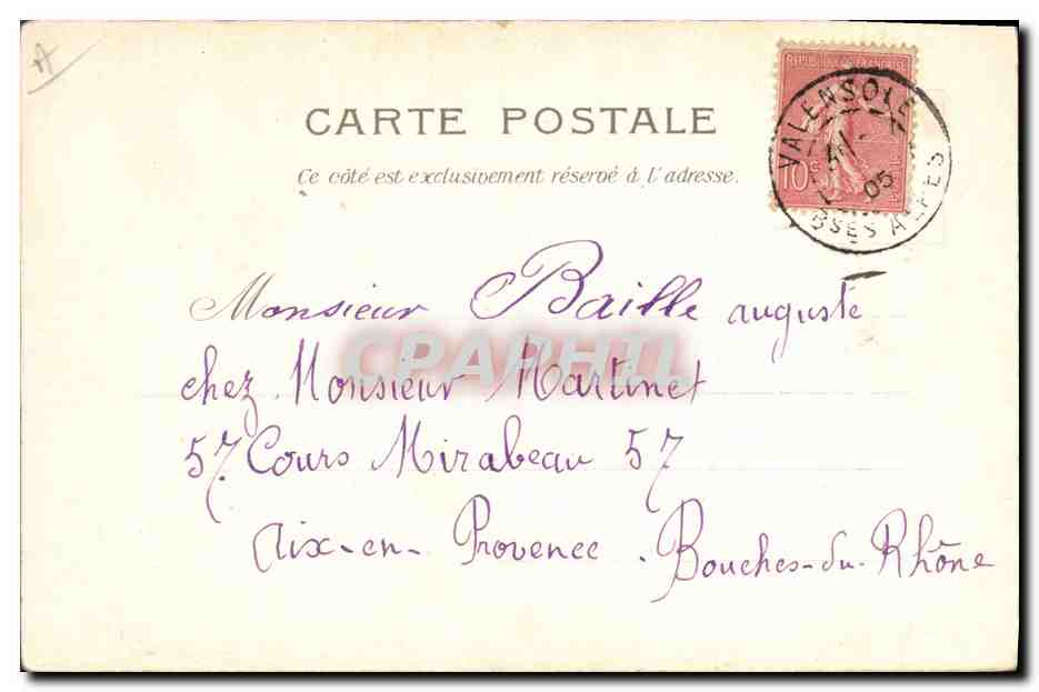 Cavalier en tenue de la classe 1905 — éditeur HUMPHREY & FILS, n° 346066 — Verso