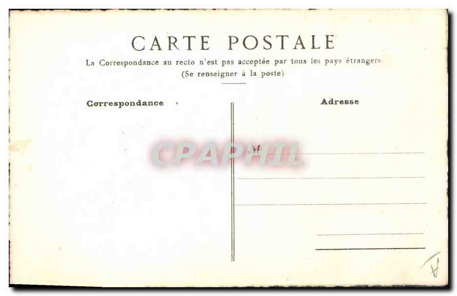 Jeune femme au bord de la mer — illustration de style Art Déco — signée 'Afrou' — éditeur inconnu — Back