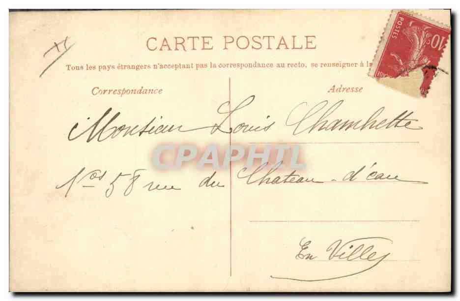Femme tenant une pancarte — dessin de Flerÿ — éditeur non visible — Rückseite