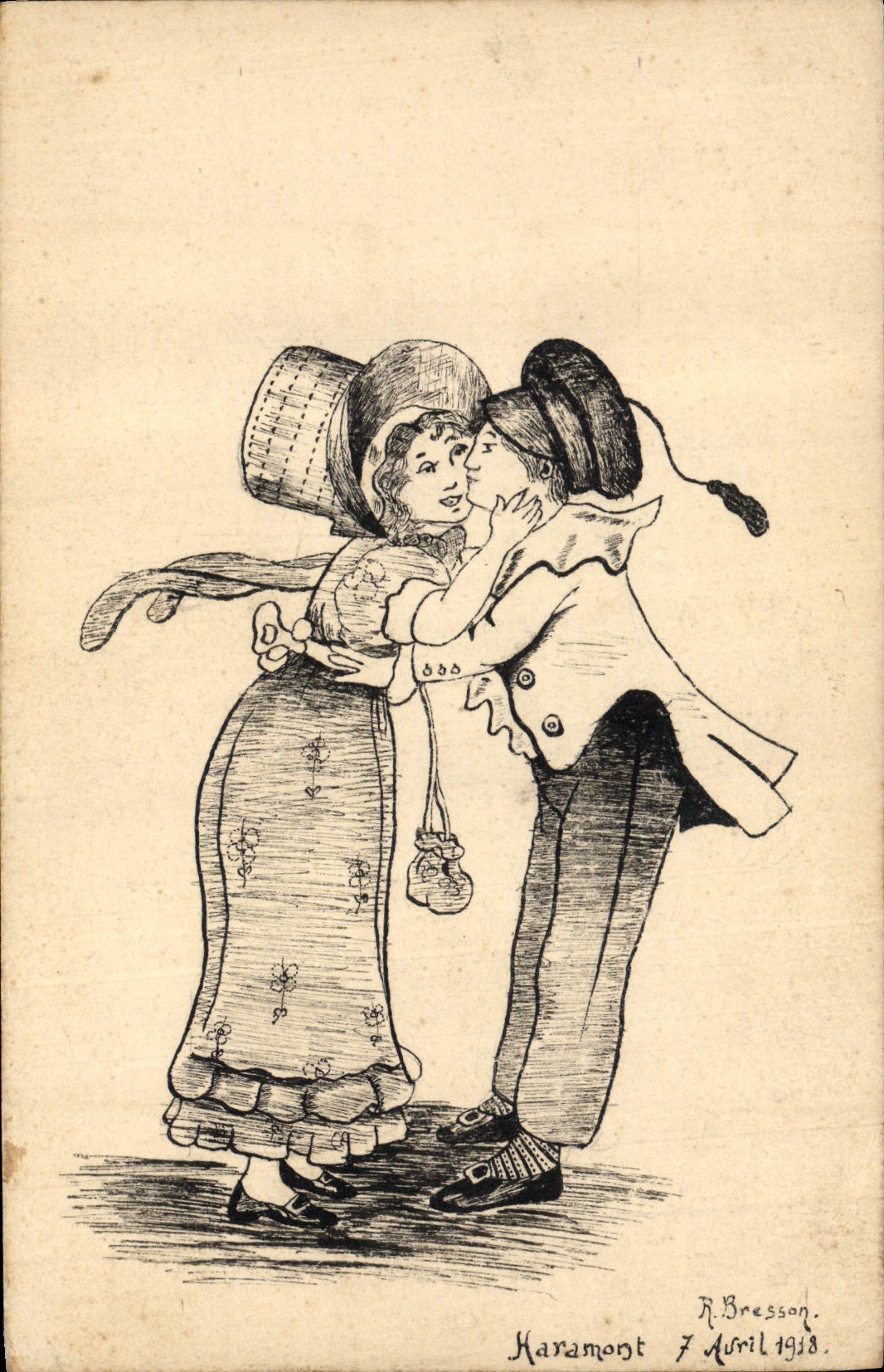 Karamont — Jeune couple en tenue traditionnelle — R. Bresson, n° 588