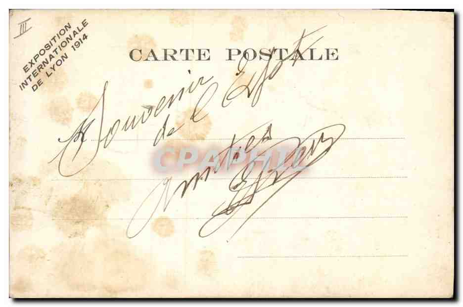 Alliouna Ba - Alliouna Ba Rufoque Sénogal — Exposition Internationale de Lyon 1914 — Rückseite