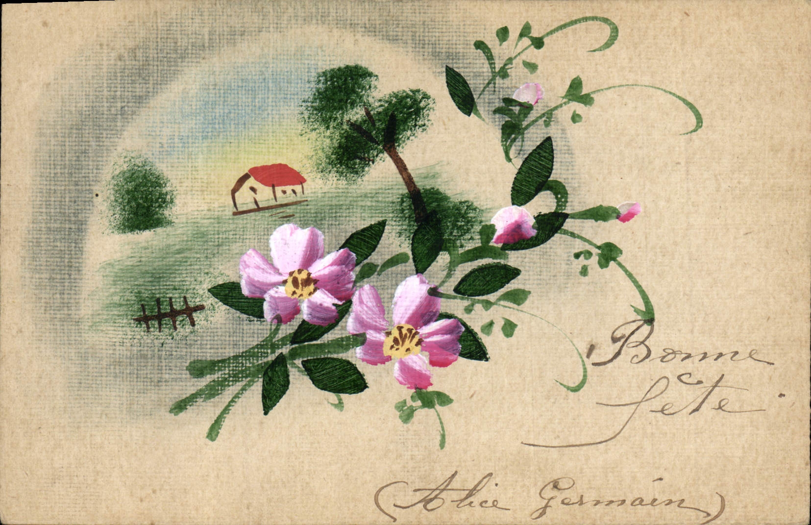 Fleurs de cerisier — Bonne fête — Athie Germain