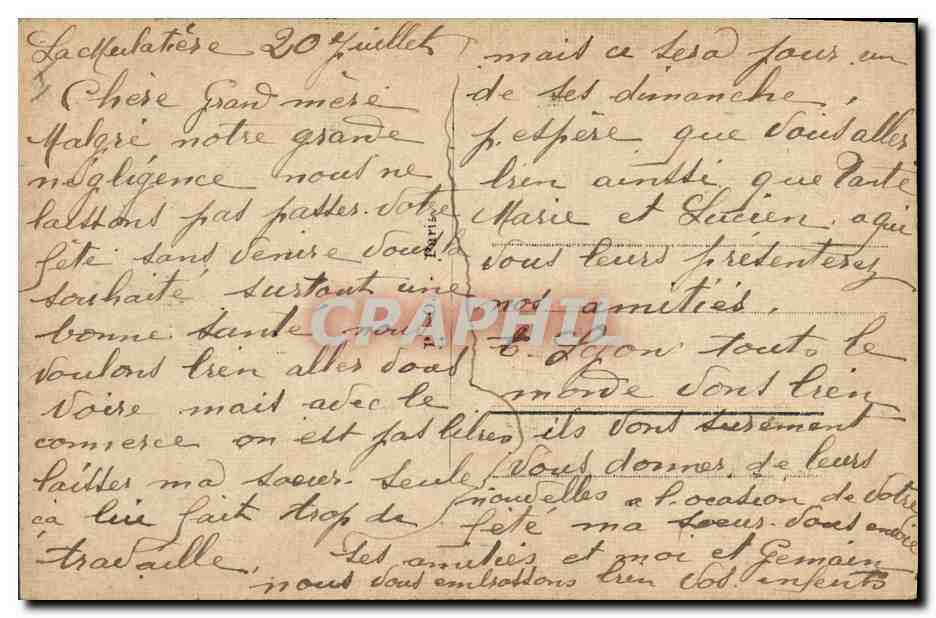 Fleurs de cerisier — Bonne fête — Athie Germain — Verso