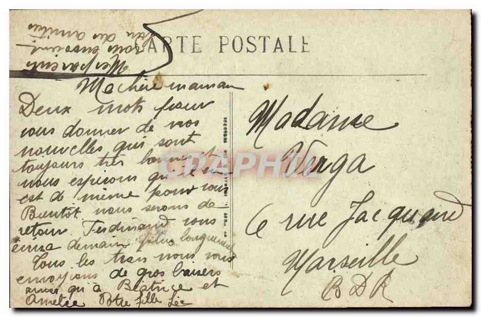 CPA Chateau de Montblin — Verso