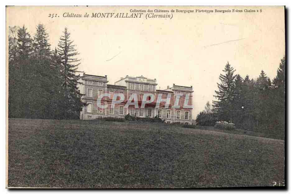 Château de Montvaillant (Clermain) — Collection des Châteaux de Bourgogne, Phototype Bourgeois Frères Chaînon S