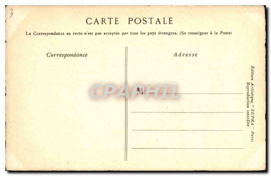 Château de Mondragon — Le Maine — Édition Avrican 'SUPRA' Paris — Verso