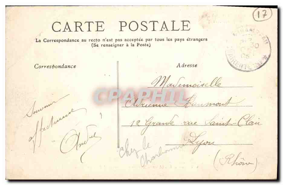 CPA Chateau Mirambeau  — Verso