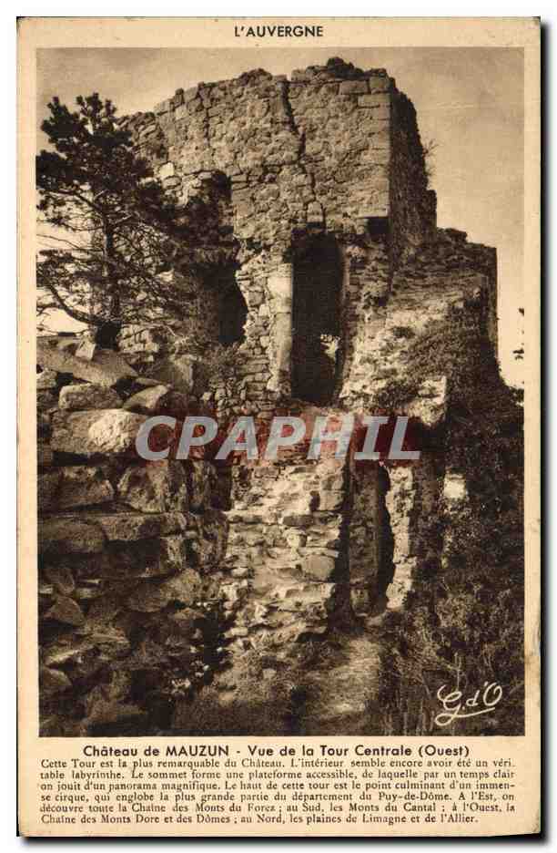 CPA Chateau de Mauzun Vue de la tour centrale